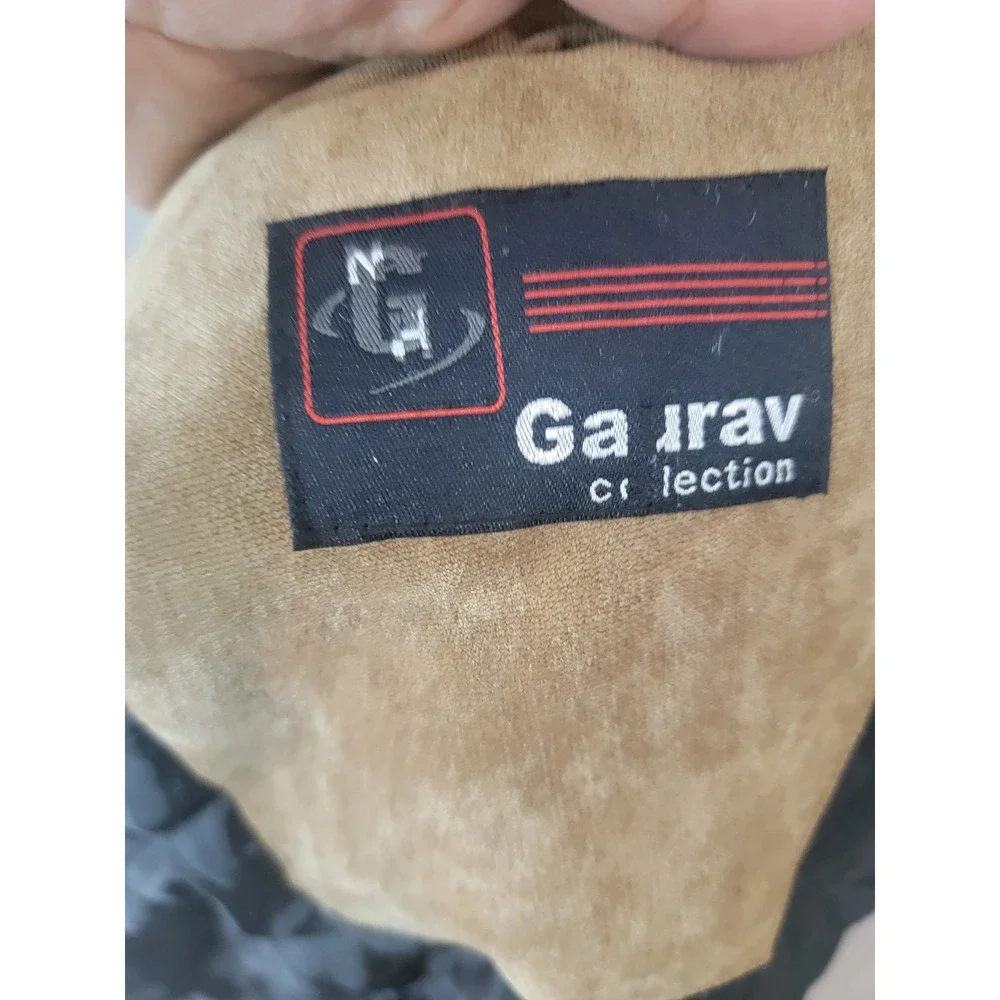 Gaurav Collection Tan Faux Suede Belted Jacket Coat Womens Size 1 Small Tan